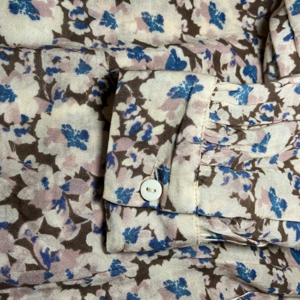 Z Supply XL Floral V-Neck Button Up Long Sleeve Blouse - Picture 7 of 12